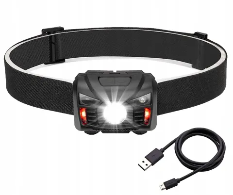 Latarka czołowa czołówka LED USB 5 trybów Vayox