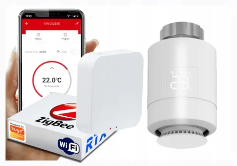 Głowica do kaloryfera 1x termostat + bramka LAN ZigBee Tuya
