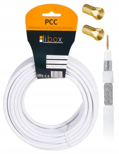 Kabel przewód koncentryczny antenowy LTE 4K HD 15 m