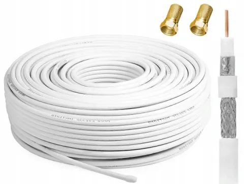 Kabel przewód koncentryczny antenowy LTE 4K HD 100 m