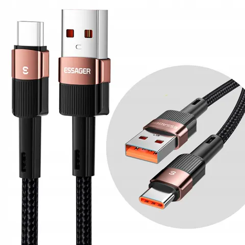 Kabel USB-C 6 A QC 66 W 1 m do Huawei Xiaomi Samsung