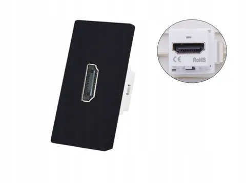 Gniazdo HDMI do ramki czarne B-Line
