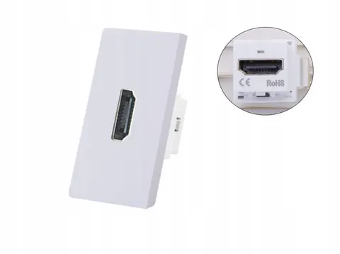 Gniazdo HDMI do ramki białe B-Line