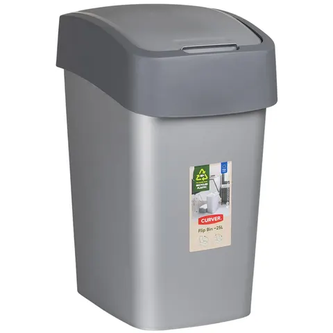 Kosz na śmieci PACIFIC FLIP BIN 25L szary CURVER 186157