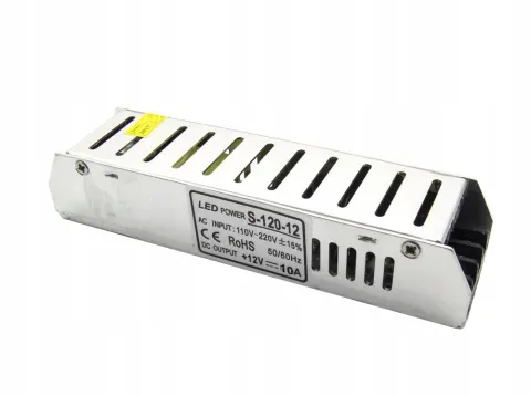 Zasilacz transformator 12 V DC 120 W 10 A LED slim
