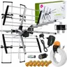 Antena kierunkowa DVB-T2 Combo 4K MUX8 zestaw 2 TV do 140 km Vayox
