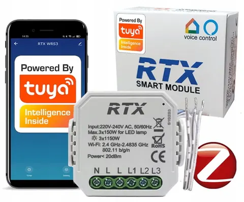 Sterownik przekaźnik włącznik 3 obwody ZigBee Tuya