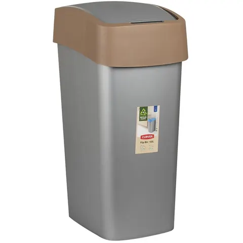 Kosz na śmieci PACIFIC FLIP BIN 50L brązowy CURVER 235861