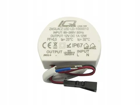 Zasilacz transformator LED 12 V DC 12 W 1 A IP67 G4