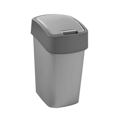 Kosz na śmieci 10L PACIFIC FLIP BIN srebrny/szary CURVER