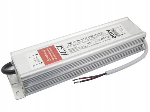 Zasilacz LED 12 V 80 W 5 A hermetyczny IP67 do taśm LED