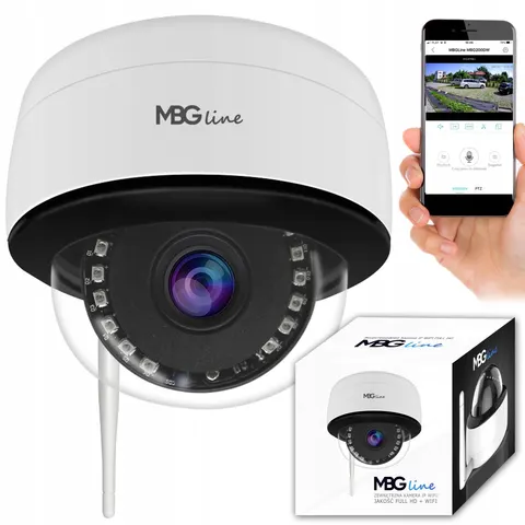 Zewnętrzna kamera IP H265 UHD 5 MPx kopułka WiFi
