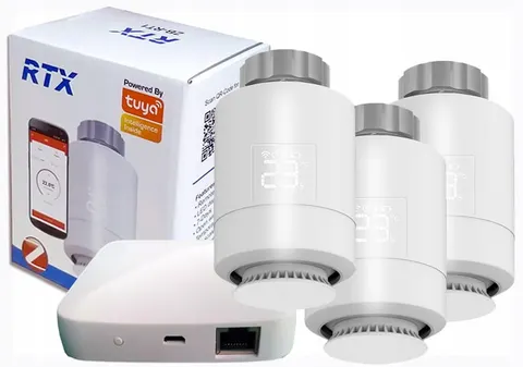 Głowica do kaloryfera 3x termostat + bramka LAN ZigBee Tuya