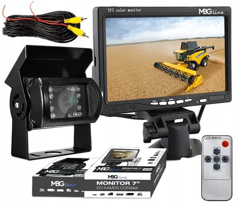 Zestaw parkowania kamera cofania + monitor LCD 7"