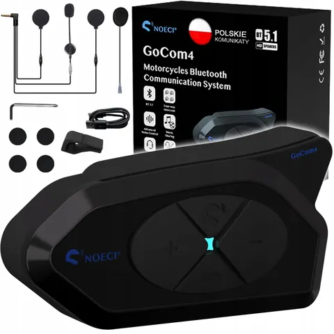 Interkom motocyklowy konferencja polski lektor GoCom4 Bluetooth 5.1