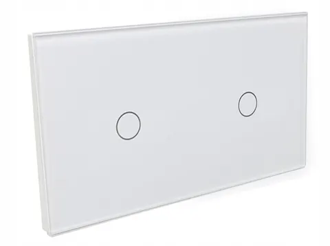 Panel ramka szklana biały 2G (1+1) PRS B-Line
