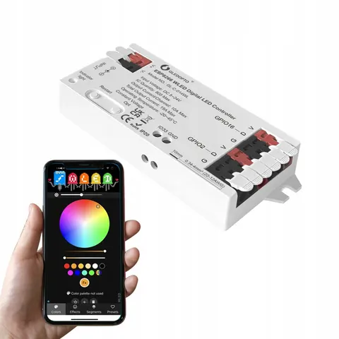 Sterownik do taśm cyfrowych LED WLED Magic Pixel RGBIC WiFi ESP8266 Home Assistant WS281x