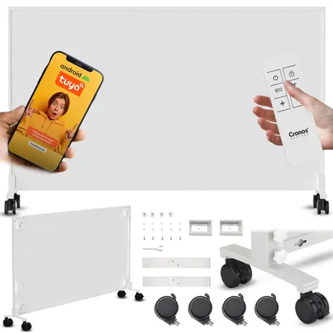 Grzejnik na podczerwień promiennik panel IR 800 W WiFi Tuya termostat nóżki pilot