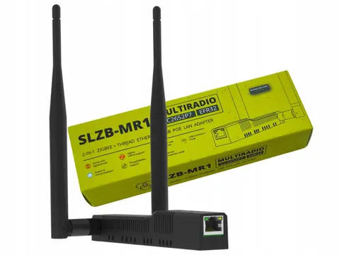 Adapter SLZB-MR1U ZigBee Thread multiradio CC2652P7 EFR32MG21 PoE WiFi LAN