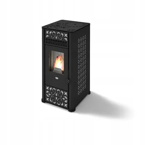 Piec na pelet piecyk kominek pellet Lucilla 9 kW rustykalny