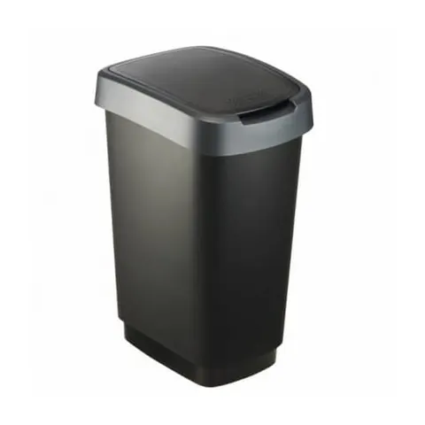 Kosz na śmieci Rotho TWIST 10 l srebrny