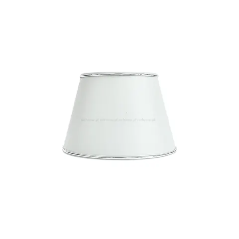 Abażur bawełniany stożek szary lamówka srebrna Glam 14cm