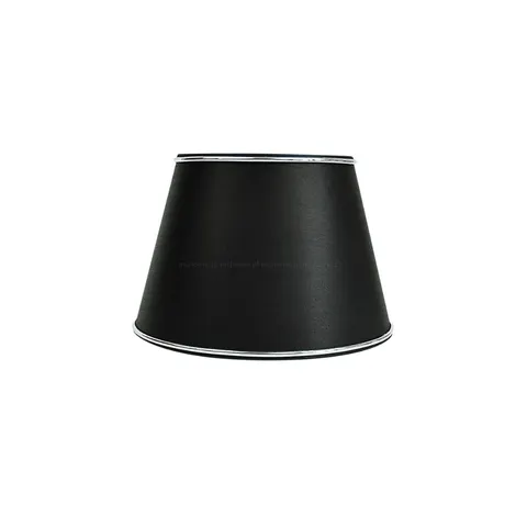 Abażur bawełniany stożek ze srebrną lamówką Glam 14cm