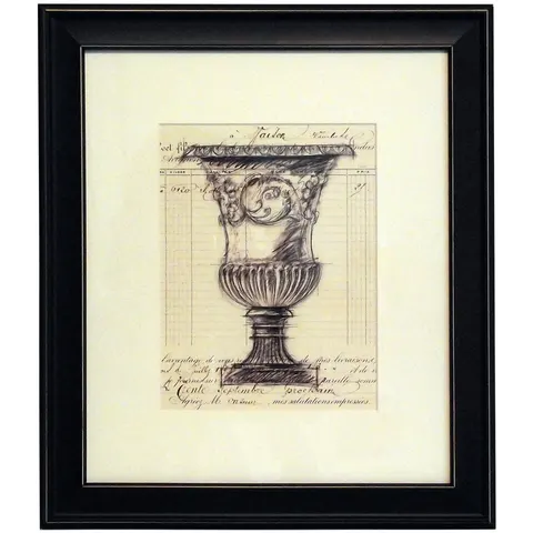 GRAFIKA W DREWNIANEJ RAMIE"AMFORA"28X32CM