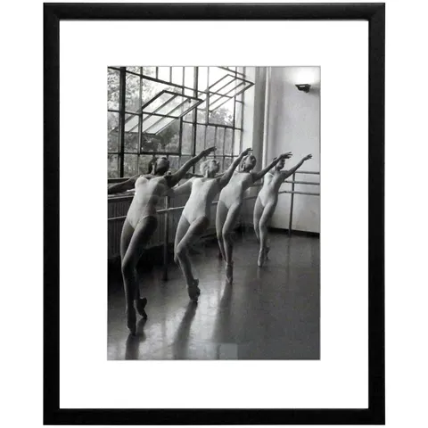 OBRAZ W DREWNIANEJ RAMIE"BALLET2"44X54CM