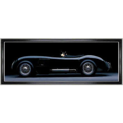 OBRAZ W DREWNIANEJ RAMIE"JAGUAR"95X33CM