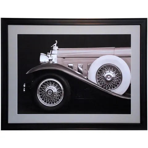 OBRAZ W DREWNIANEJ RAMIE"LUXURY CAR"80x60CM