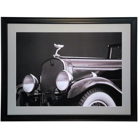 OBRAZ W DREWNIANEJ RAMIE"ROLLS ROYCE"80X60CM