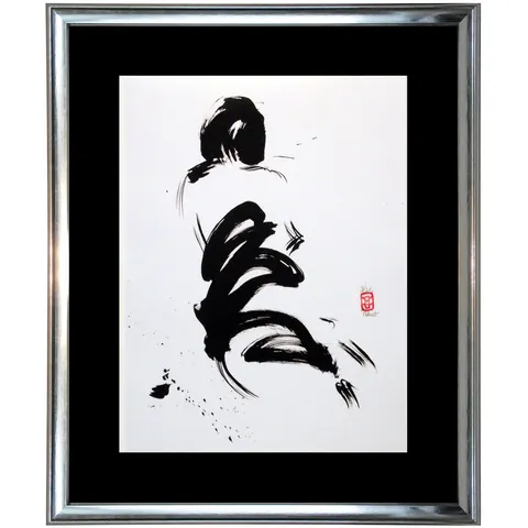 OBRAZ W DREWNIANEJ RAMIE"SIRI"60X75CM