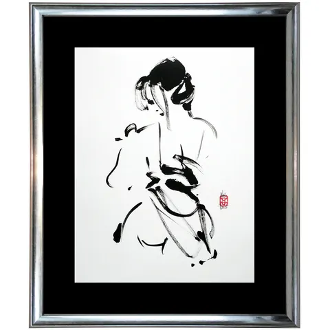 OBRAZ W DREWNIANEJ RAMIE"SUZAN"60X75CM