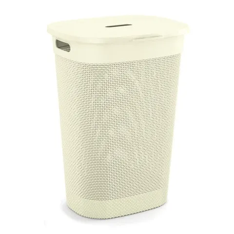Kosz na bieliznę FILO HAMPER kremowy 55L Curver
