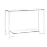 Konsola metalowa srebrna Harpers 120x40x78cm