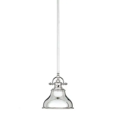 Lampa wisząca metalowa srebrna Emily S 22,9cm