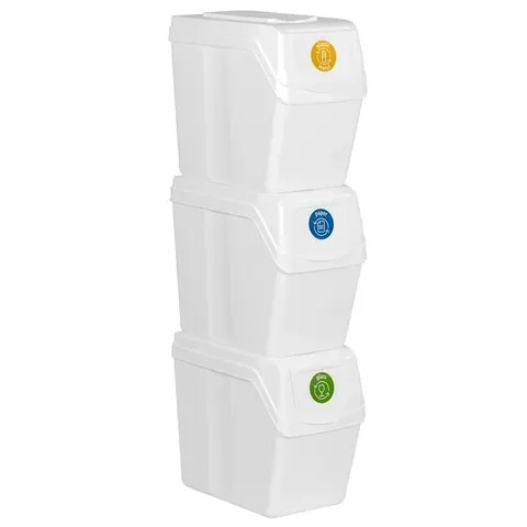Pojemniki do segregacji 3x20 biały Prosperplast