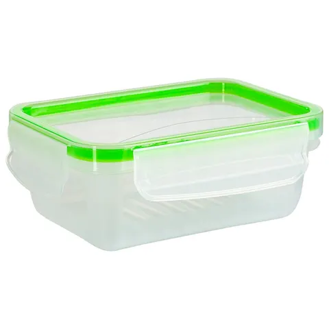 Pojemnik na żywność Clic&Lock 0,5L przezroczysty/zielony Rotho