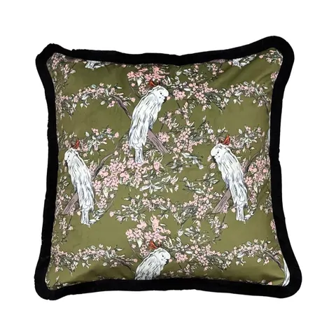Poduszka welurowa Spring Parrots