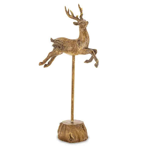Figurka Renifera na postumencie Natural