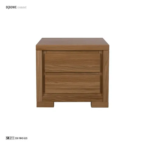 Szafka nocna klasyczna 2 szuflady dąb SN 211 50x45x35