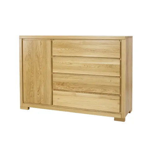 Komoda Clasic, klasyczna dąb 4 szuflady + 1 drzwi KD 358