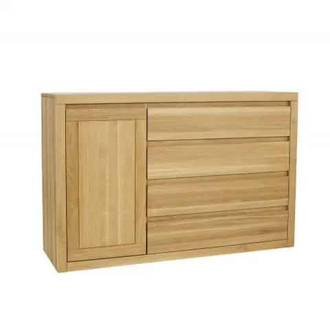 komoda dębowa 4 szuflady + Drzwiczki KD 308