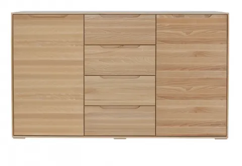 Komoda bukowa 2 szafki z szufladami KD 422