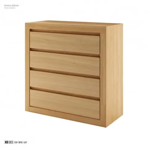 komoda dębowa 4 szuflady KD 303