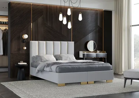 Łóżko kontynentalne Quaddro Vertical Gold / Silver