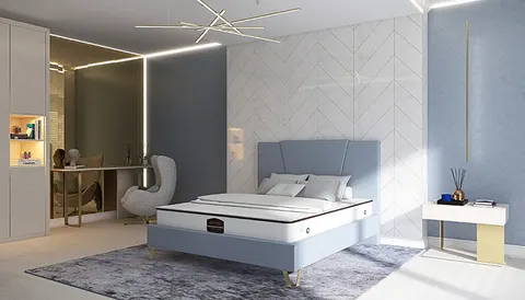 Łóżko tapicerowane Valentino rama light