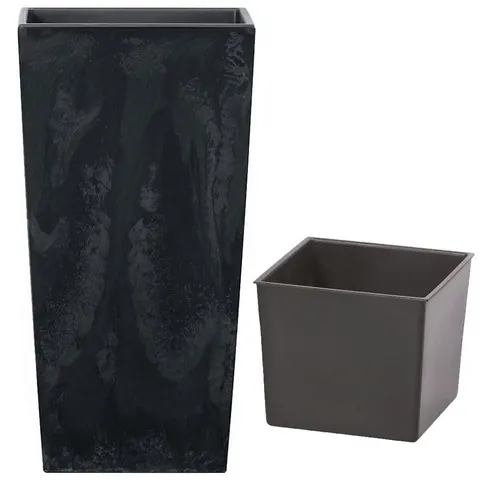 Doniczka Urbi square Effect - antracytowy DURS265E Prosperplast