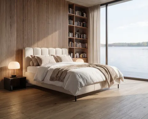 Łóżko tapicerowane z pojemnikiem Sul Comforteo